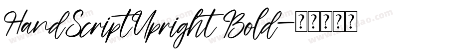 HandScriptUpright Bold字体转换